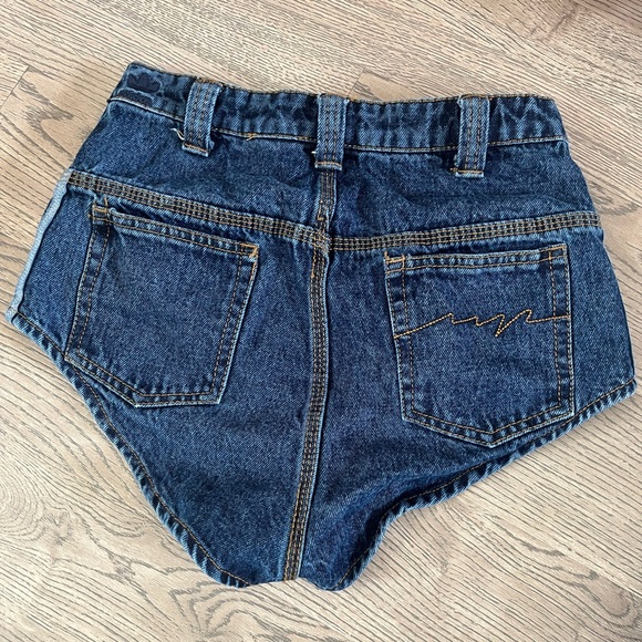 Adidas Originals Women's Dark Blue IVY PARK DENIM CHAPS & MICROSHORTS - Picture 8 of 10